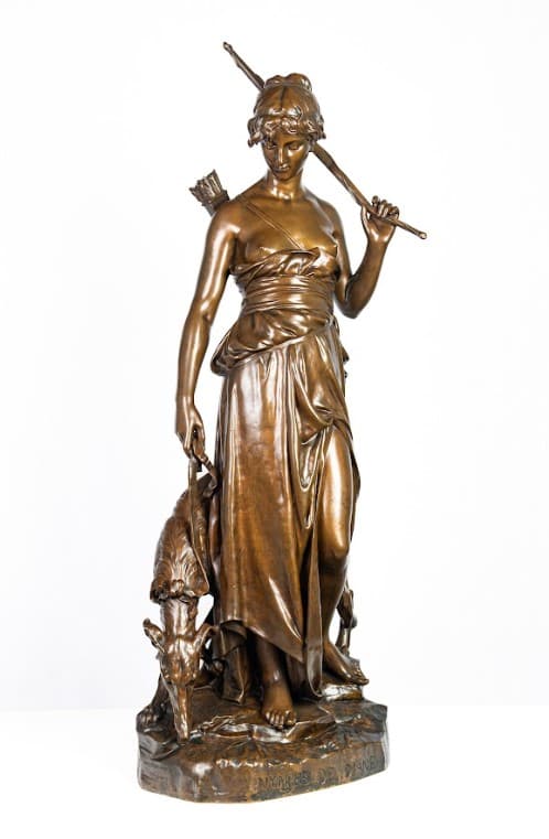 'Nymphe de Diane' bronz szobor