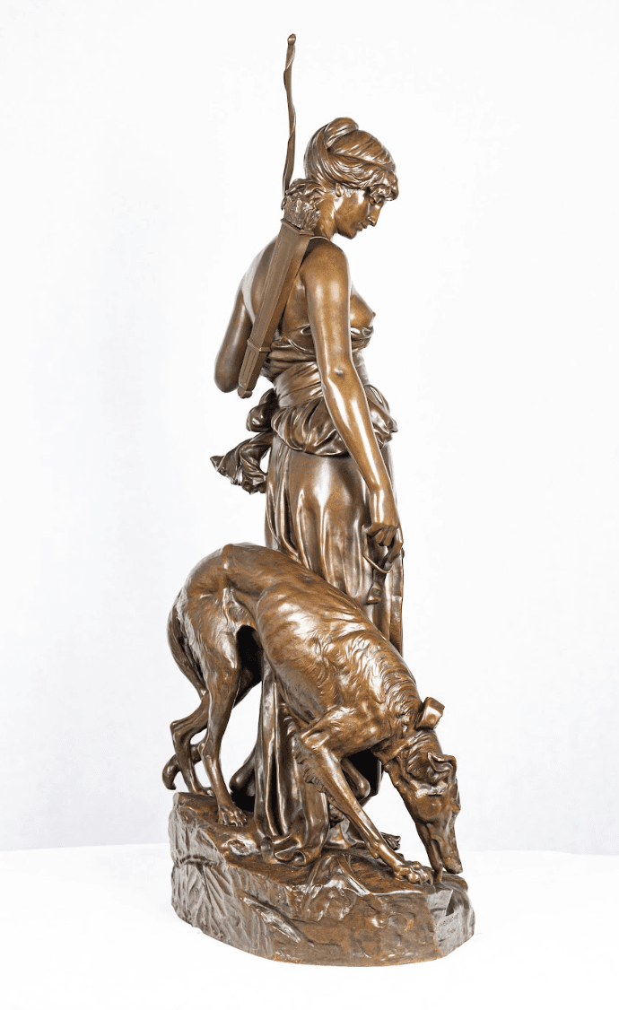 'Nymphe de Diane' bronz szobor