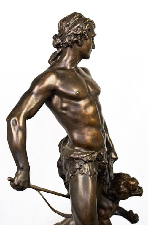 Gaudez 'Belluaire' bronz szobor 19.század