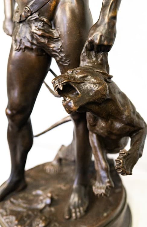 Gaudez 'Belluaire' bronz szobor 19.század