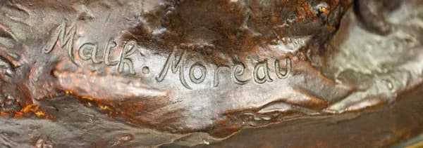 Bronze sculpture of a young couple