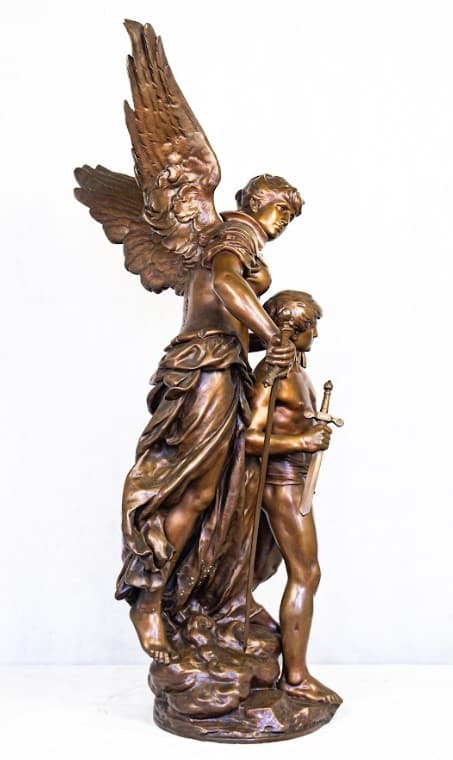 Mathurin Moreau 'Victoire' bronz szobor 19.század