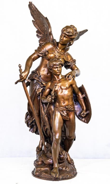 Mathurin Moreau 'Victoire' bronz szobor 19.század