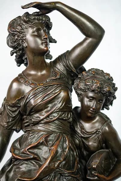 Mathurin Moreau 'L'Orage' bronz szobor 'Hors Concours'