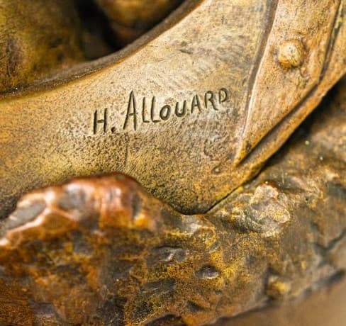 Henri Allouard 'Souviens- Toi' bronz szobor 19.század