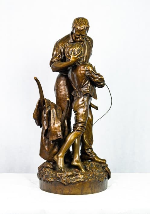 Henri Allouard 'Souviens- Toi' bronz szobor 19.század