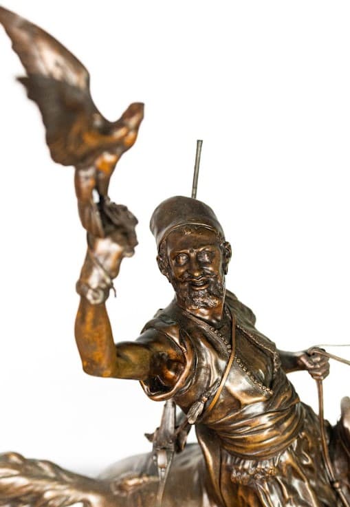 'Arab falconer' bronz szobor