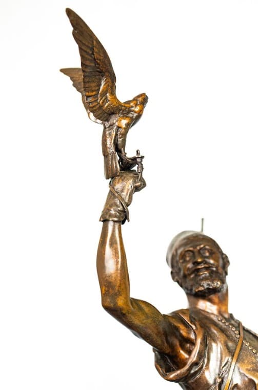 'Arab falconer' bronz szobor