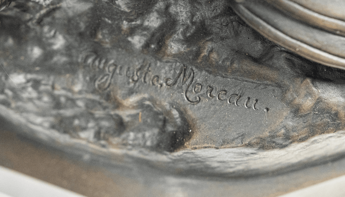 Auguste Moreau 'Perseus' bronz szobor 19.század