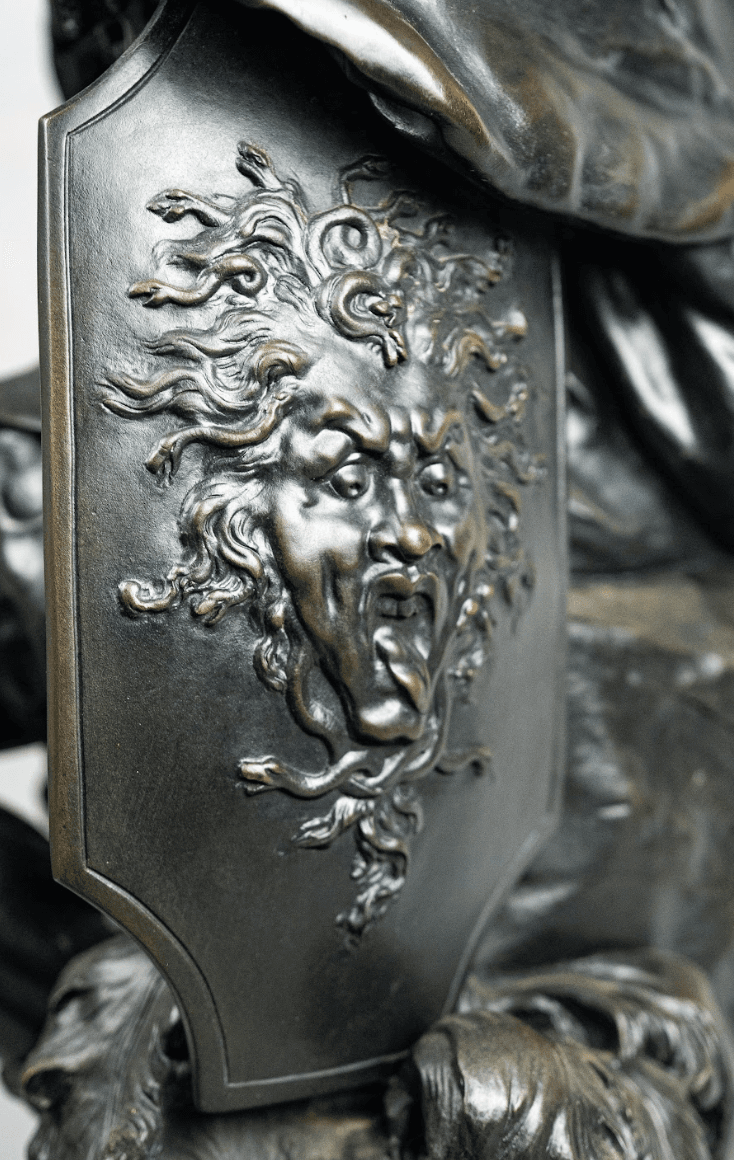 Auguste Moreau 'Perseus' bronz szobor 19.század