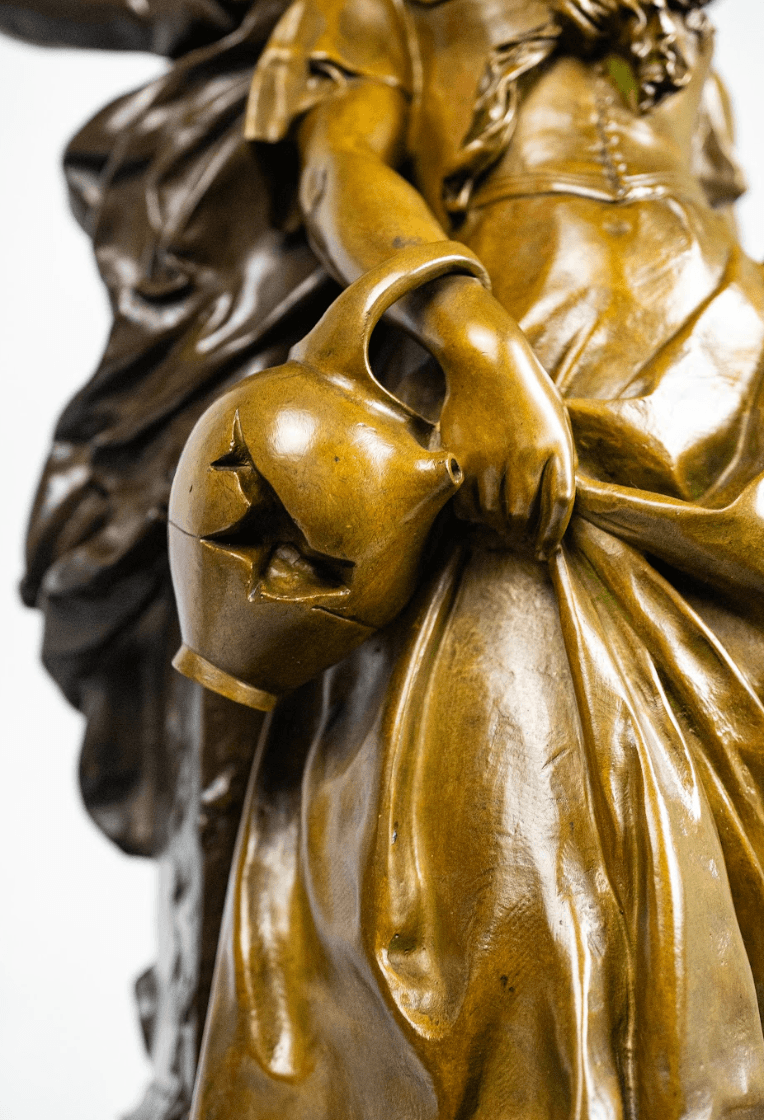 'Pan with young maiden' bronz szobor