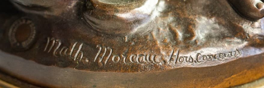 Mathurin Moreau 'L'Immortalité' bronz szobor 19.század