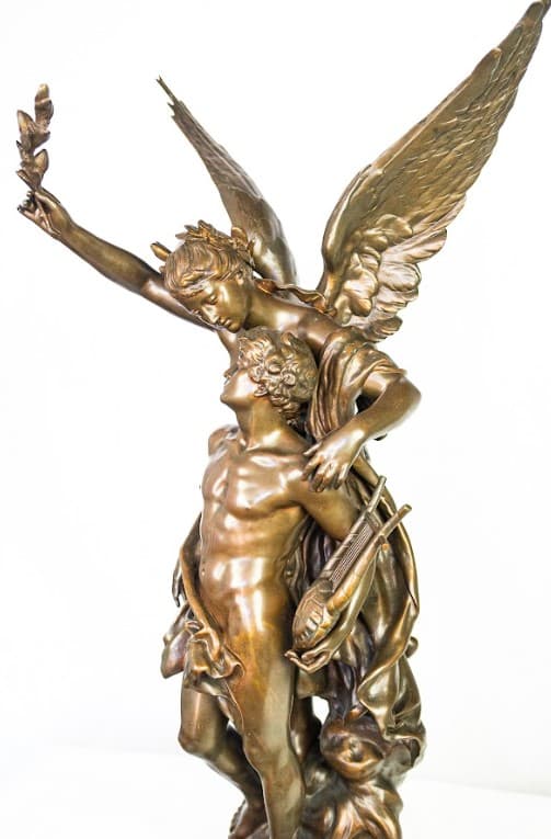 Mathurin Moreau 'L'Immortalité' bronz szobor 19.század