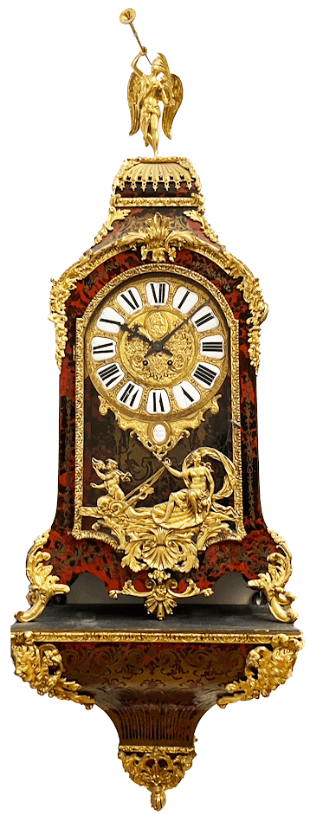 Francia bordó boulle fali kartell óra "Texier Aria" jelzéssel