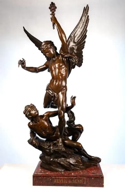 The Awakening of Genius, bronze sculpture