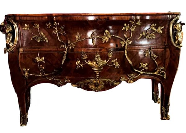 French bombe commode with marble top