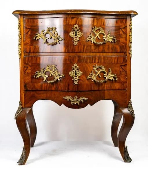 Dresden Baroque pair of two-drawer commodes