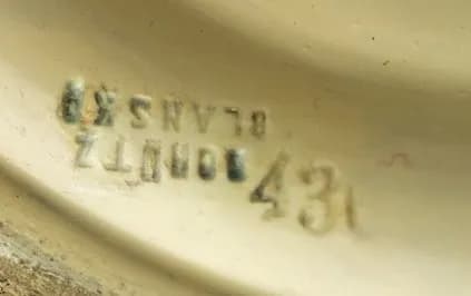 Pair of Schütz Blansko majolica cups