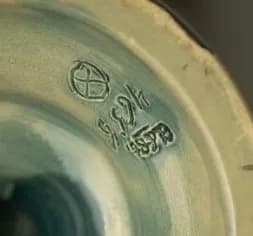 Pair of Gerbing & Stephan majolica cups