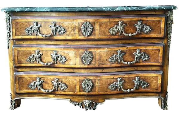 French Baroque three-drawer commode, Louis XV style