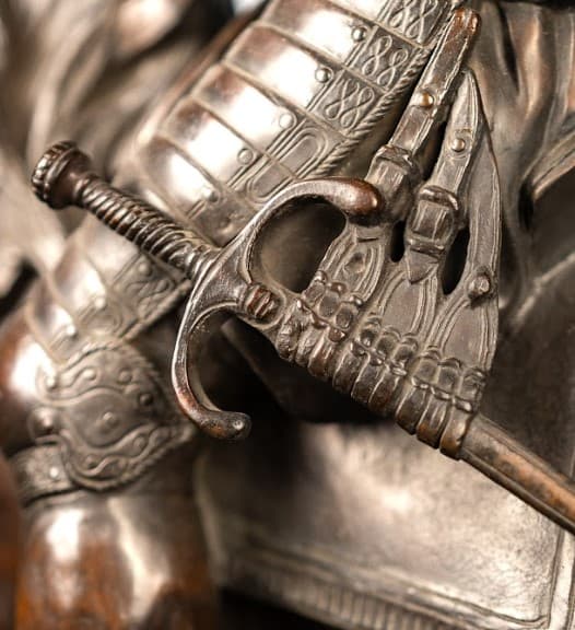 Alfred Emilien Nieuwerkerke  bronz szobor 'Orániai Vilmos herceg lovas portréja' 19.század