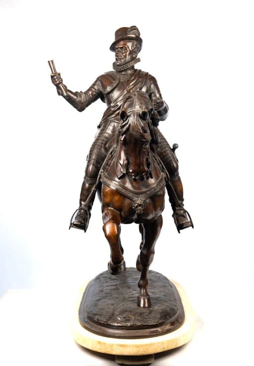 Alfred Emilien Nieuwerkerke  bronz szobor 'Orániai Vilmos herceg lovas portréja' 19.század