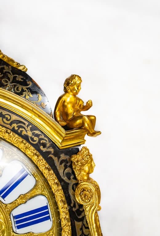 Japy Fréres Barna boulle hosszúkás fali kartel óra