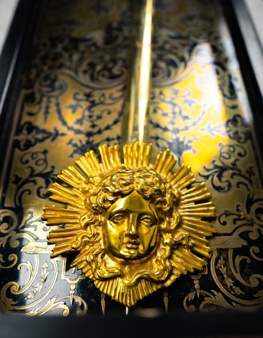 Japy Fréres Barna boulle hosszúkás fali kartel óra