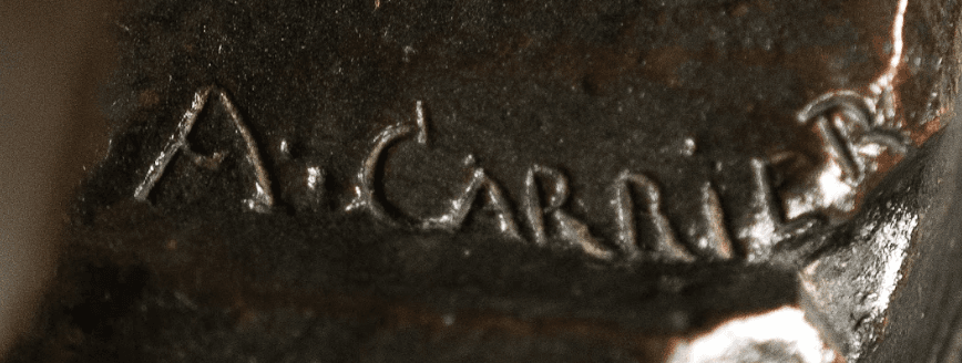 Belleuse 'King Charles I' és 'Chromwell' bronz szobor pár, Deniére öntőműhely pecsét 19.század