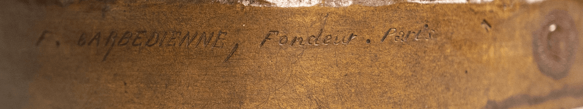 'ANACREON, BACCHUS, AND CUPID' bronz szobor F.Barbedienne öntőműhely