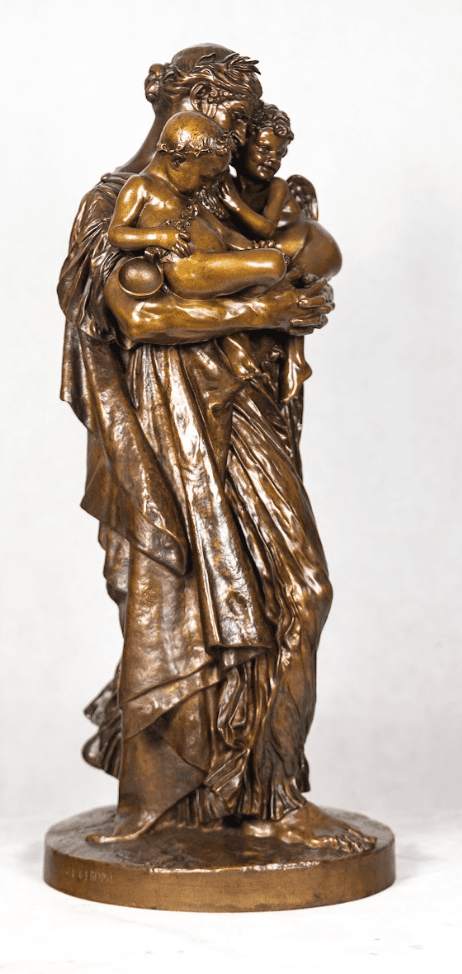 'ANACREON, BACCHUS, AND CUPID' bronz szobor F.Barbedienne öntőműhely