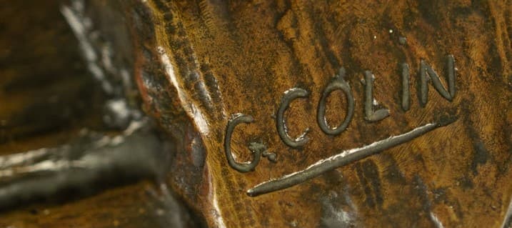 Geroges Colin 'Le Pagayeur' bronz szobor 19.század