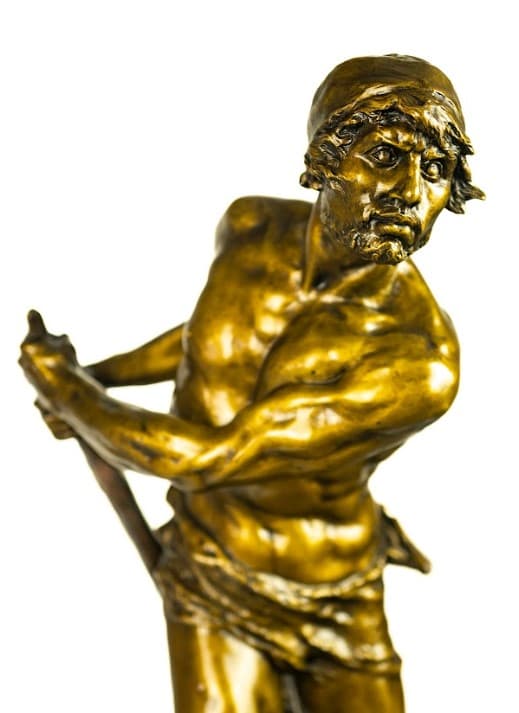 Geroges Colin 'Le Pagayeur' bronz szobor 19.század