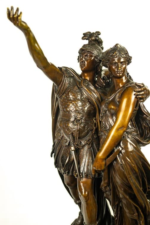 'Aeneas és Dido' bronz szobor
