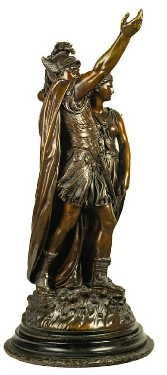 'Aeneas és Dido' bronz szobor