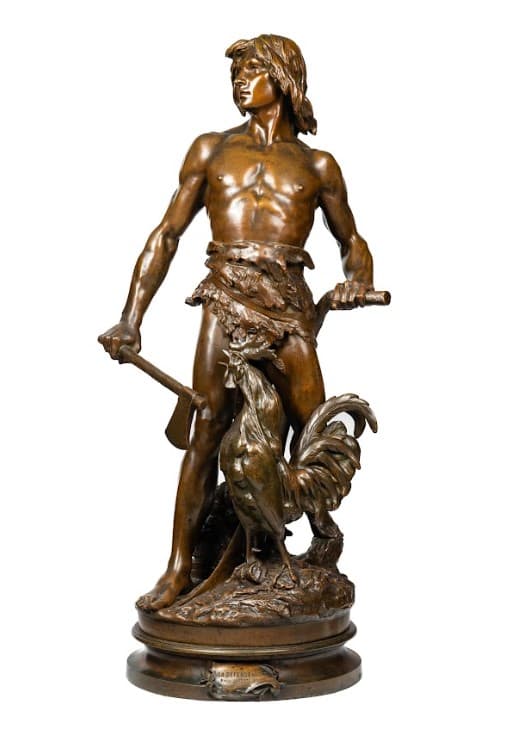 Émile Laporte 'La Defense du Sol' bronz szobor 19.század