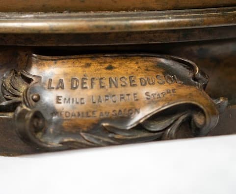 Émile Laporte 'La Defense du Sol' bronz szobor 19.század