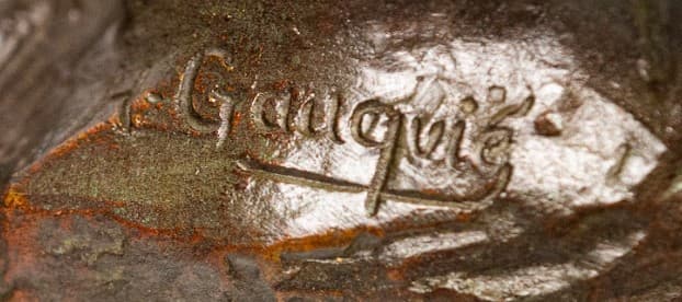 Gauquié 'La Lutte pour la Vie' bronz szobor 19.század