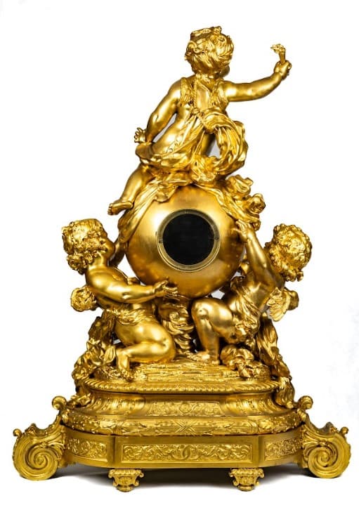 Lerolle Fréres kandalló óra, három puttós