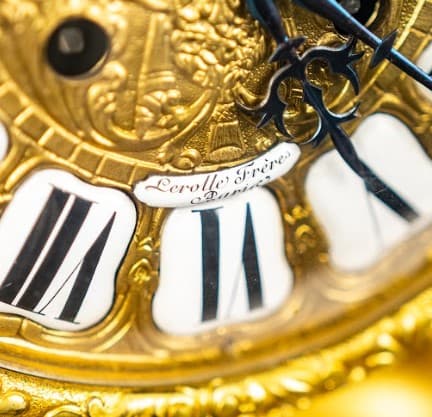 Lerolle Fréres kandalló óra, három puttós