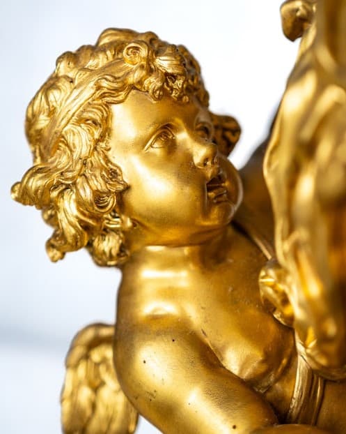 Lerolle Fréres kandalló óra, három puttós