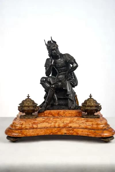 Desk set with a figure of Mars