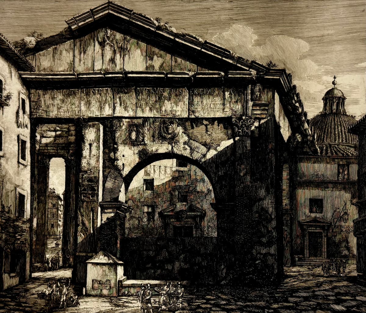 Az Octavia-portikusz látképe