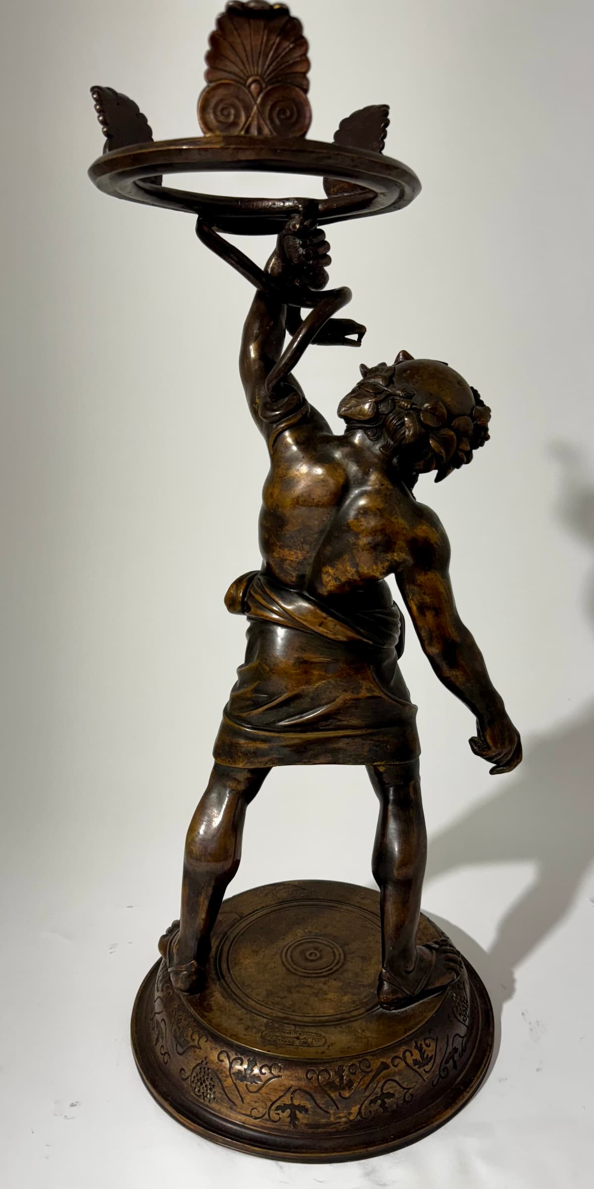 Pietro Masulli Napoli bronz szobor 19.század