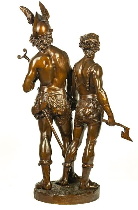 Émile Laporte „Vercingétorix és fia” bronz szobor 19.század