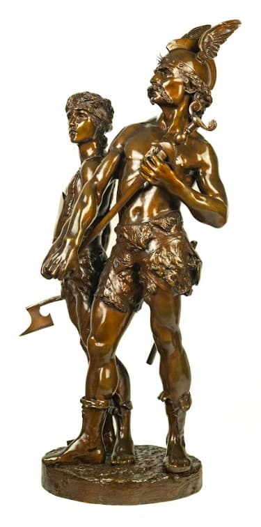 Émile Laporte „Vercingétorix és fia” bronz szobor 19.század