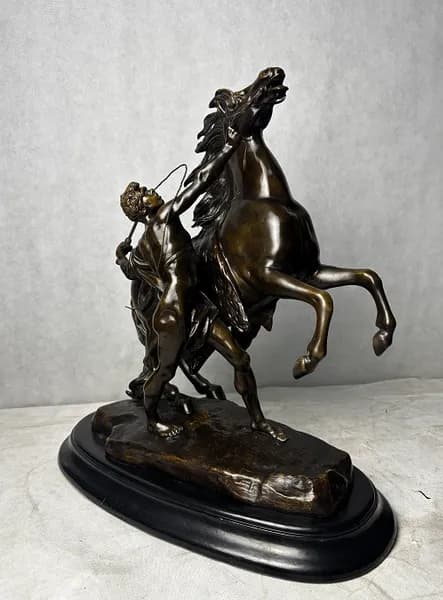 Pair of sculptures of the “Marly Horses,” after Guillaume Coustou