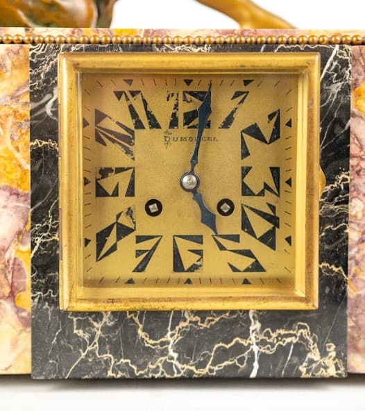 Art deco kandalló óra vázapárral