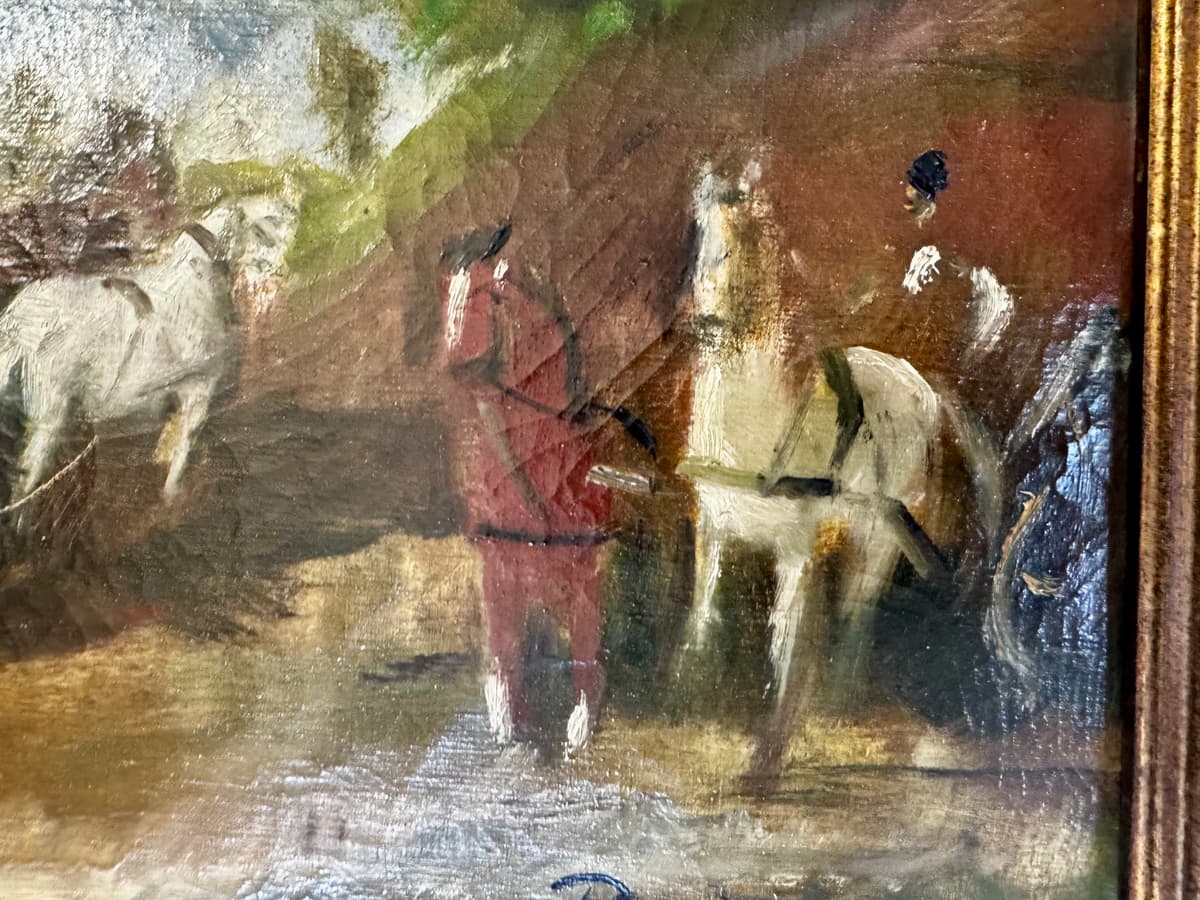 Horse-drawn carriages meeting