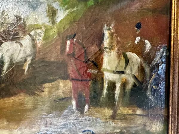 Horse-drawn carriages meeting